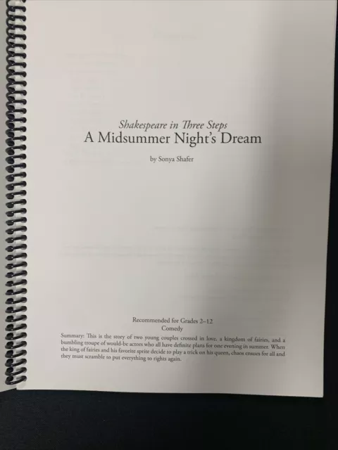 SHAKESPEARE IN THREE Steps: A Midsummer Night's Dream - Simply ...