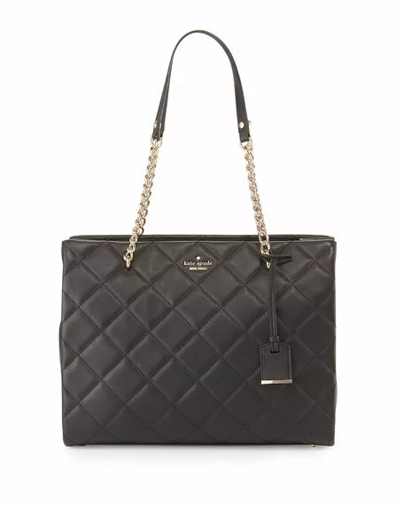 Kate Spade New York Emerson Place Phoebe Quilted Tote Bag Black $428