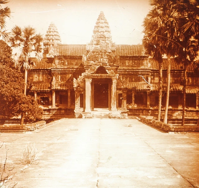 Poster Sur Toile Angkor Cambodge Vintage 20x30 Cm - Décoration Voyage Asie