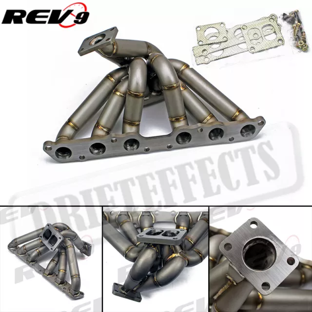 Rev9 hp-Series Para Toyota 2JZ-GE N/A Igual Longitud T4 Turbo Colector Dividido