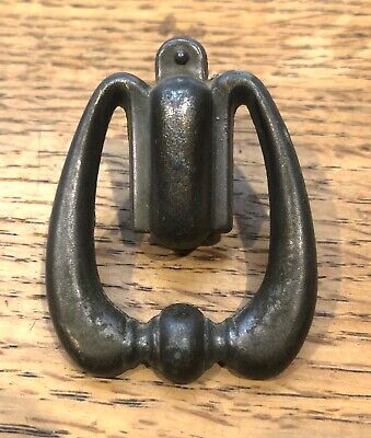 Vintage Bronze Tone Drawer Pulls, Set of 11, 2 1/2", Fixed Ring Style