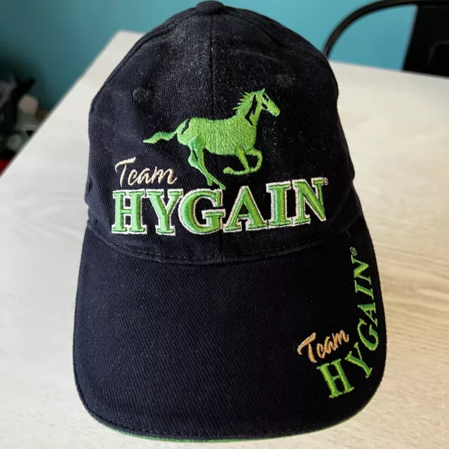 Hygain Feeds Team  Men Baseball Hat Blue and Green Adjustable embroidered