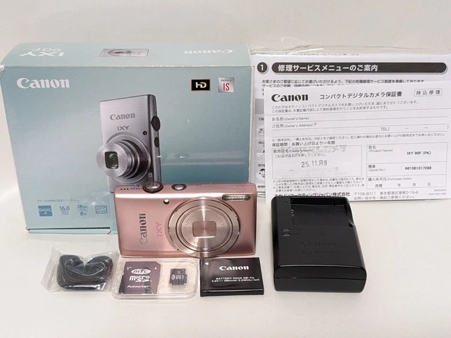 [N Mint] Canon IXY 90F PowerShot ELPH 115 IS IXUS 132 Pink digital camera a297