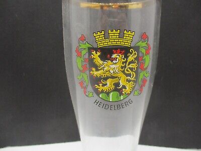 Vintage 9" German Glass Beer Drinking Boot Heidelberg 2