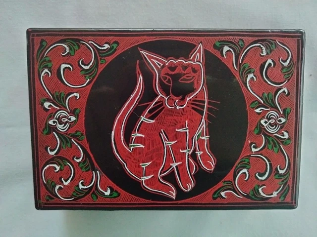 LACQUERWARE BOX - BAGAN BURMA/MYANMAR Late20thC