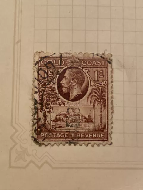 GOLD COAST GV George V Purple 1d Penny Pence Stamp