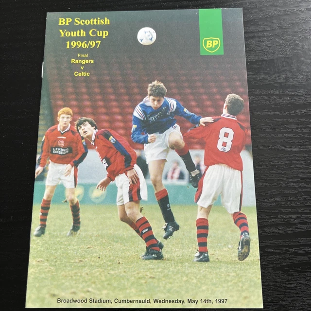 RANGERS FC V Celtic Fc 14/5/1997 Bp Scottish Youth Cup Final Program ...