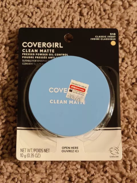 Covergirl Clean Matte Pressed Powder Oil Control #510 Classic Ivory