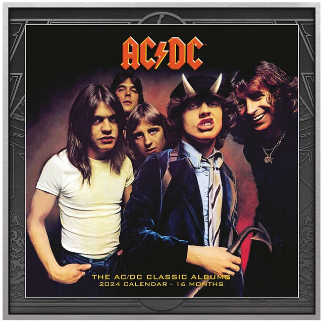 AC/DC SQUARE CALENDAR 2024 Brand New Official Merchandise 17.39