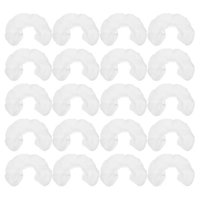 50 piezas de funda de cojín de masaje pieza/paquete (blanco) pestañas de acabado de alta calidad