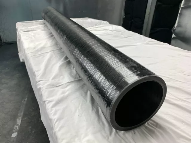 Carbon Fiber Epoxy Filament Wound Tube 7.481" ID X 9.061" OD X 79.1" Long