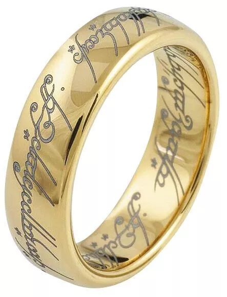 Herr Der Ringe Gold Ring Edelstahl Inkl. Gold Kette Edelstahl