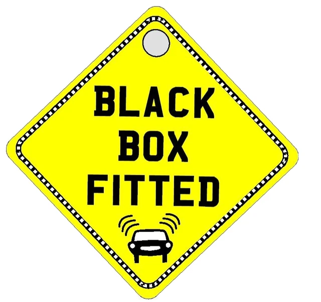 Letrero de coche de caja negra, letrero de caja negra, letrero de ventana de coche para velocidad