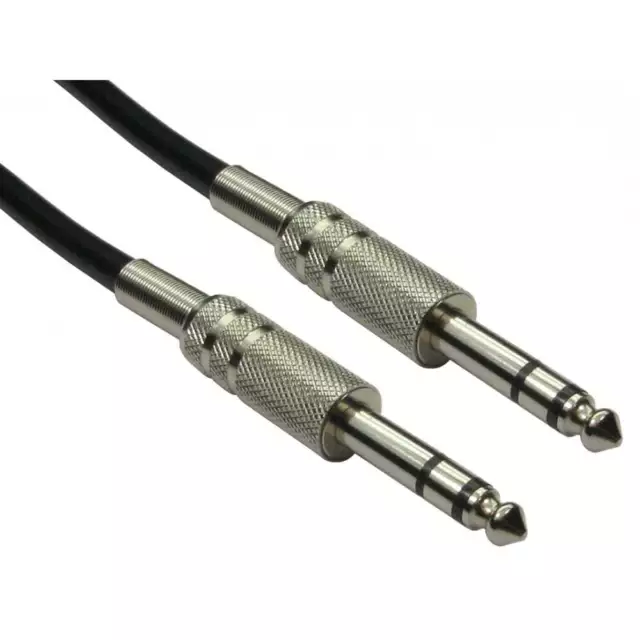 1/4 inch Stereo Jack Cable Male to Male 6.35mm to 6.35mm Jack to Jack Audio Lead