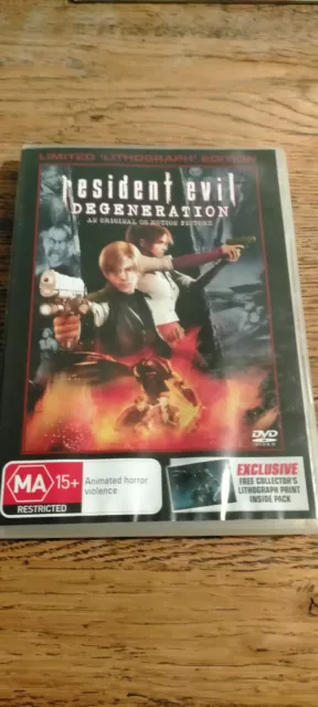 Dvd Resident Evil Degeneration Limited Lithograph Edit Original Motion Pic Rare