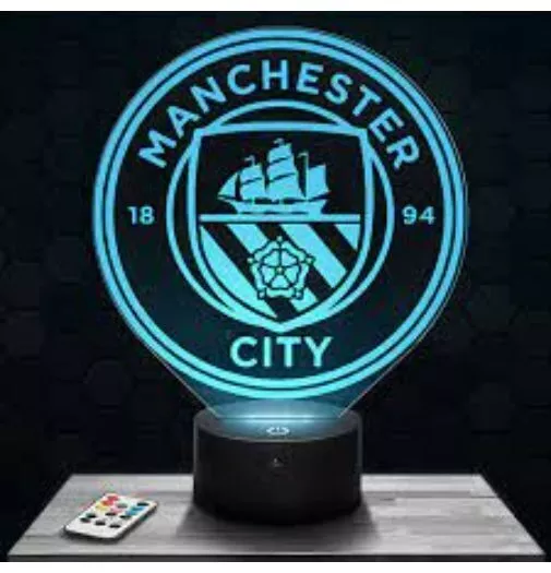 Soccer Manchester City FC Football Night Light Bluetooth Music Lamp Home Decor