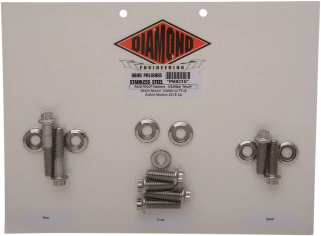 2018-2021 for Softail Fat Bob 114 FXFBS 12-Point Motor Mount Bolt Kit FL/X '18+