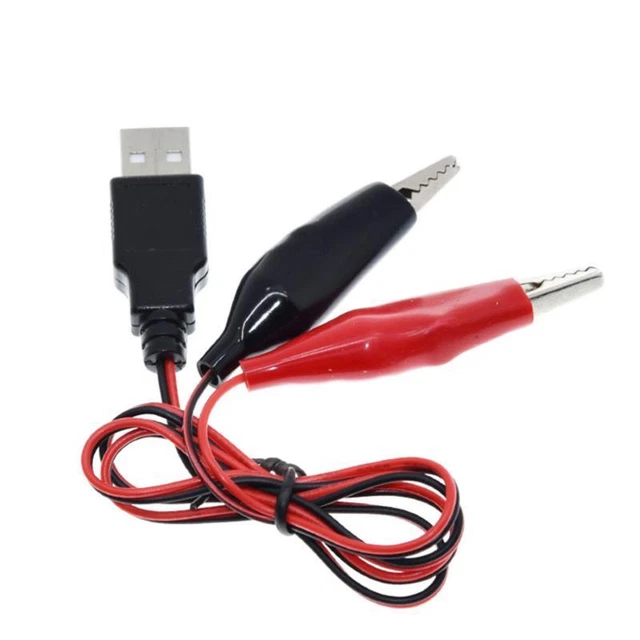 USB -zu Alligator Clip Mobile Power Test Battery Clip USB -Mann für Verkabelu ZR
