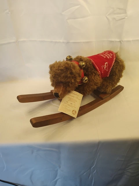 18” RARE JINGLE Bell Rocker Hermann Sonneberg Museum Bear 134 Of 500 ...