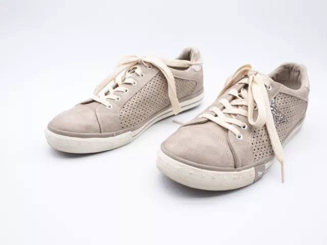 Mustang Mujer Zapatillas Ocio Zapato Bajo Deportiva Beige Gr.40EU Art.896-55