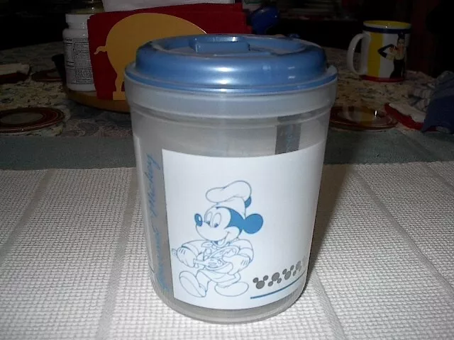 Disney Mickey Mouse Gourmet Kitchen Canister Dynaware Original 6" Tall W/Lid