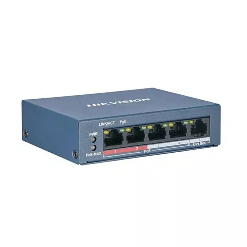 Hikvision DS-3E0105P-E/M(B) Switch di rete 5 porte POE 10/100M