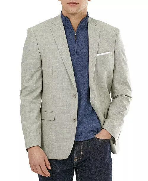 Bar III Men's Slim-Fit Solid Blazer Cream 42L Sport Coat