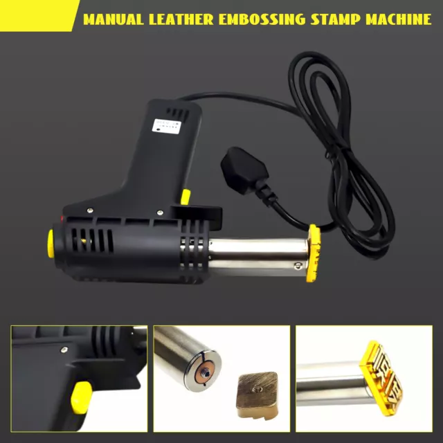 Leather Imprinting Punching Logo Machine Manual Hot Foil Stamping Machine DIY US