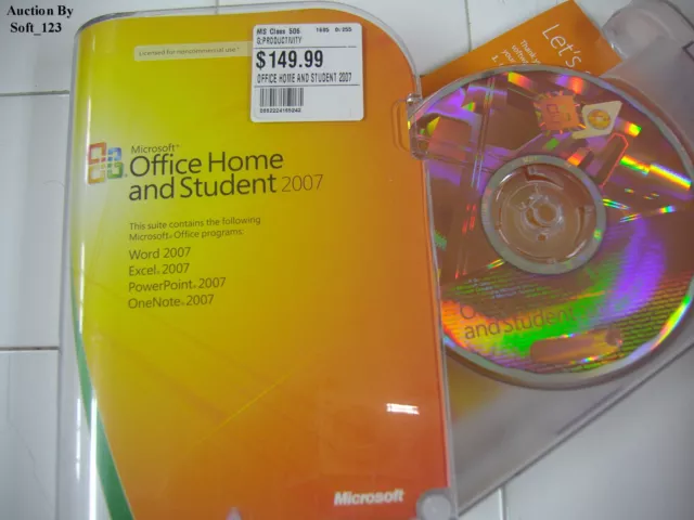 Microsoft MS Office 2007 Home and Student Licesned for 3 PCs Full Retail Box