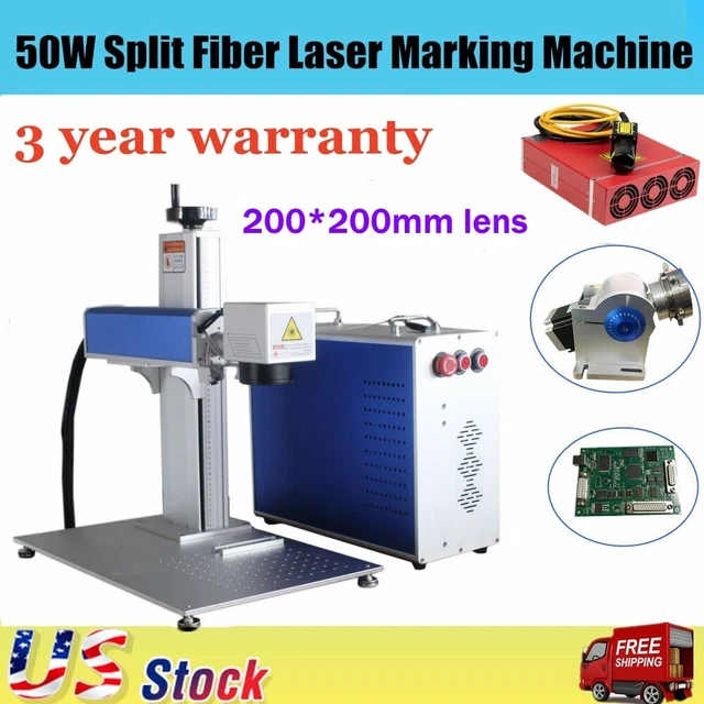 Raycus Laser 50W Split Fiber Laser Marking Engraving Machine otation Axis