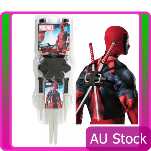 Deadpool Weapon Xmen Kit Marvel Katana Sais Sword Pack Costume Japanese Ninja