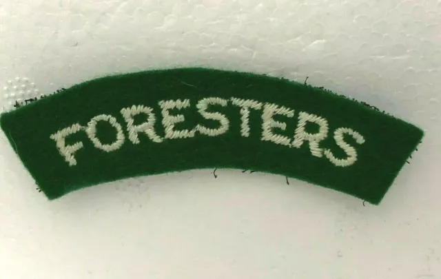 WW2 Notts & Derby Regiment Foresters Cloth Shoulder badge Patch Flash genuine