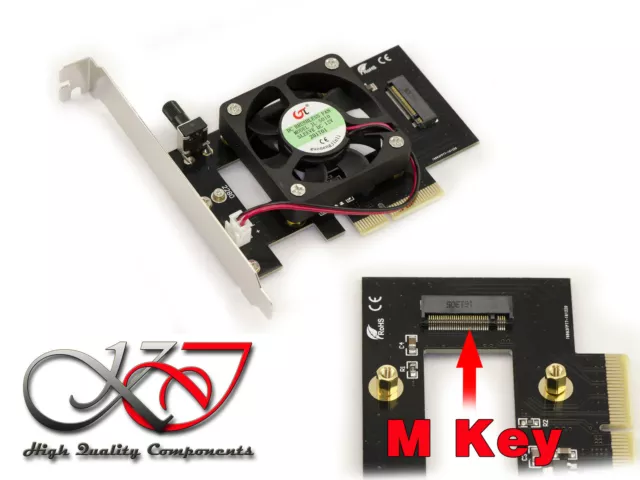 Carte Controleur PCIE 4x VENTILEE pour SSD M2 SAMSUNG PM951 SM951 950 Pro 960