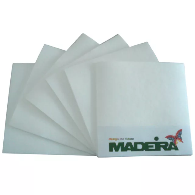 Madeira White Pre Cut Squares Tear 50g Away Embroidery Stabiliser Backing(MR040)