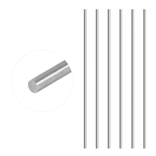 6Pcs 3mm x 300mm Aluminum Straight Metal Round Shaft Rod Bar for DIY RC Model...