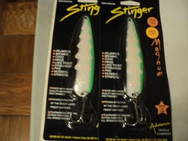 4 - MICHIGAN Stinger Spoons (Mixed Cllors) Nip Lot C (Copper