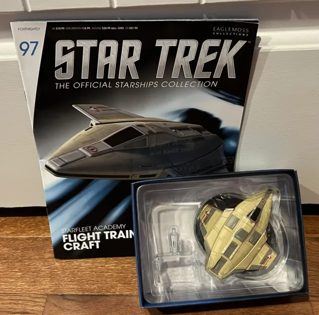 Star Trek Eaglemoss Starfleet Academy Flight Training Craft #97 With Magazine