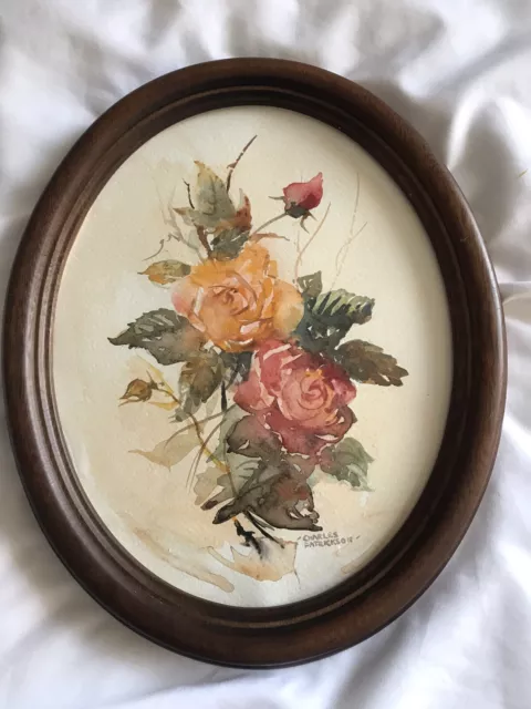 Charles Patrickson - 20th Century Watercolour, High Titled “Roses”