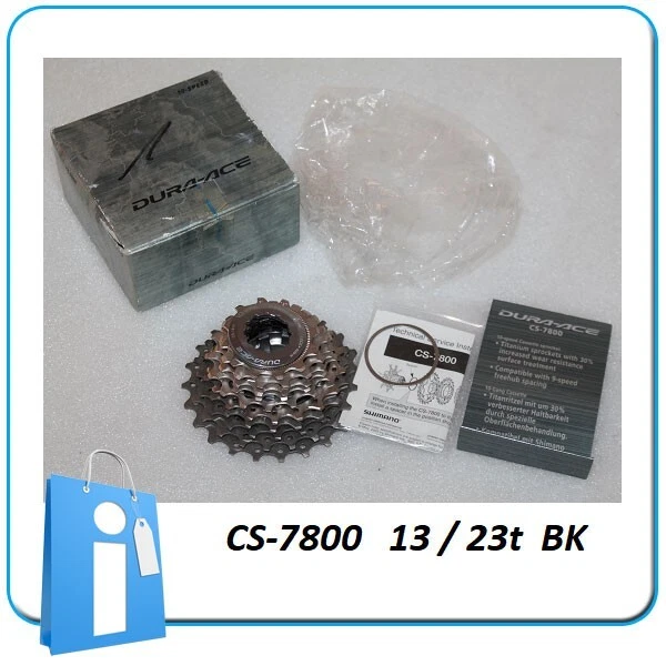 Cassette Shimano Dura-Ace CS-7700 9 Vitesses 12/23 En Alu-titanium - Neuf En Boîte, Pour Vélo De Course