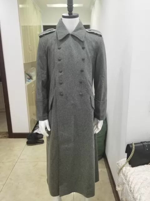 Only Size M German Army M40 Field Grey Green Wool Greatcoat Coat