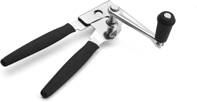 SWING-A-WAY Easy Crank Can Opener With Folding Handle Ergonomic - Steel-Black