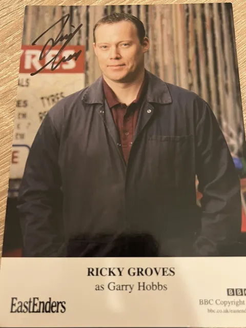 BBC EastEnders RICKY GROVES as Garry Hobbs Hand Signed Cast Card Autograph