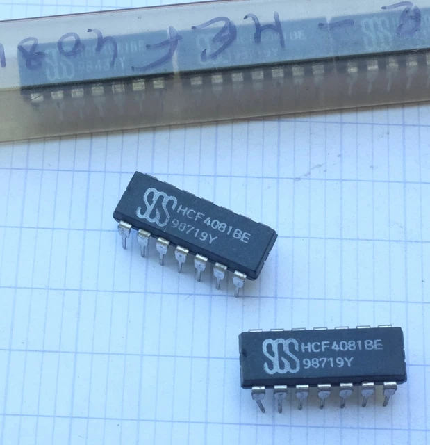 Lot De 2 Circuits Intégrés HCF4081BE Motorola - NOS Reconditionné - IC34