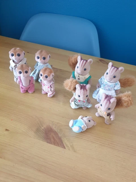 SYLVANIAN FAMILIES MEERKAT & squirrel family Bundle £25.00 - PicClick UK