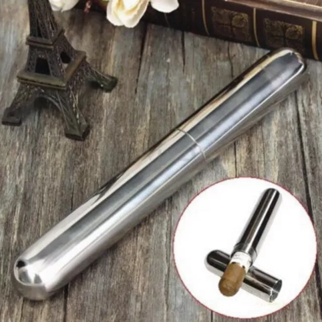 Container Cigar tube Steel Holder Case Cigarettes Smoke Hot sale High quality