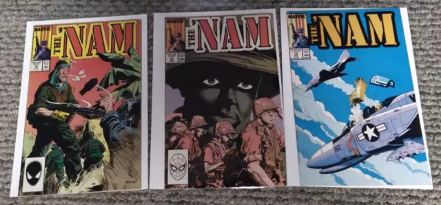 3 Comic Book Lot: Marvel 1987 1988 The 'Nam #14 #17 #19