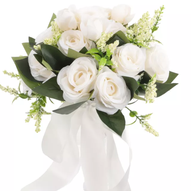 Wedding Bouquet White Decorations Bride and Bridesmaid Holding Flowers