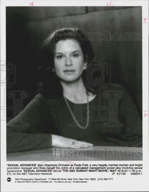 1992 Press Photo Stephanie Zimbalist stars in "Sexual Advances," on ABC.