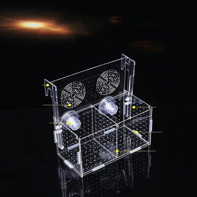 Fish Tank Aquarium - Acrylic Small Fish Isolation Net Tropical Fish Breeding Box 2