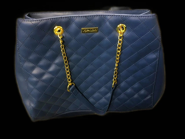 JOY & IMAN Diamond Quilted Genuine Leather Satchel with RFID